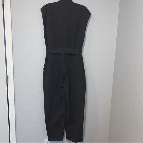 NEW $119 Zara Cotton Linen Blend Utility Jumpsuit with Belt Large FW21 4043/272 - Picture 12 of 15